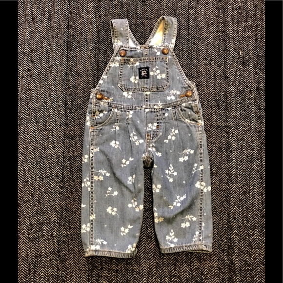Oshkosh flower printed overalls.